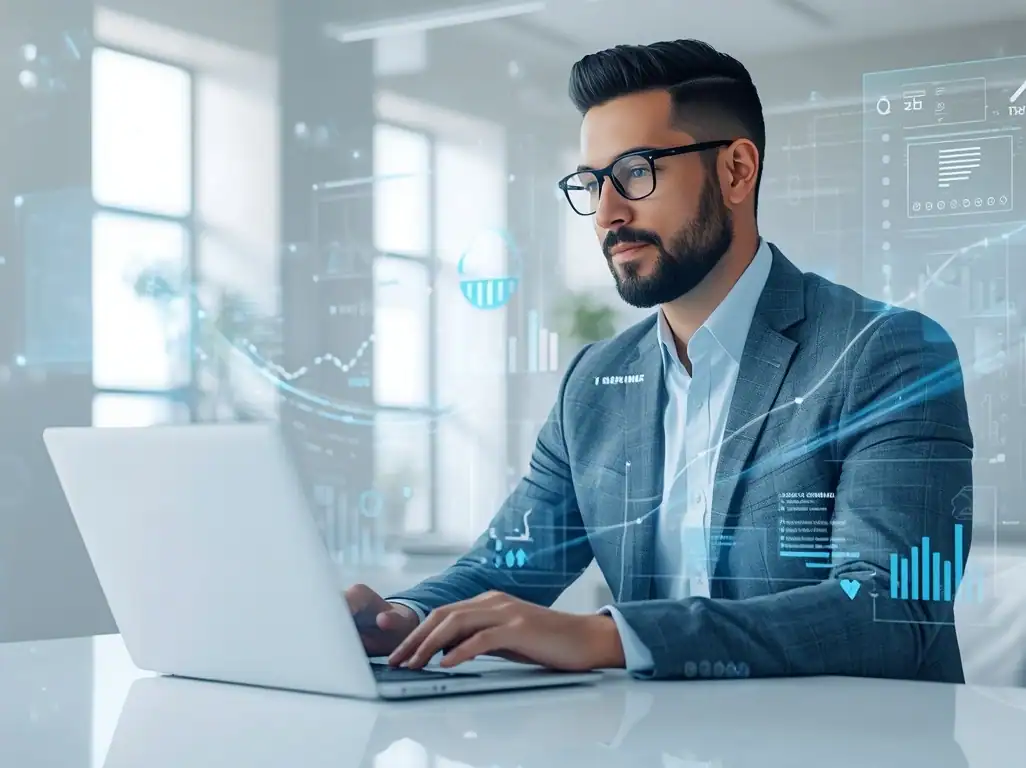 A dashboard showing career and business growth metrics