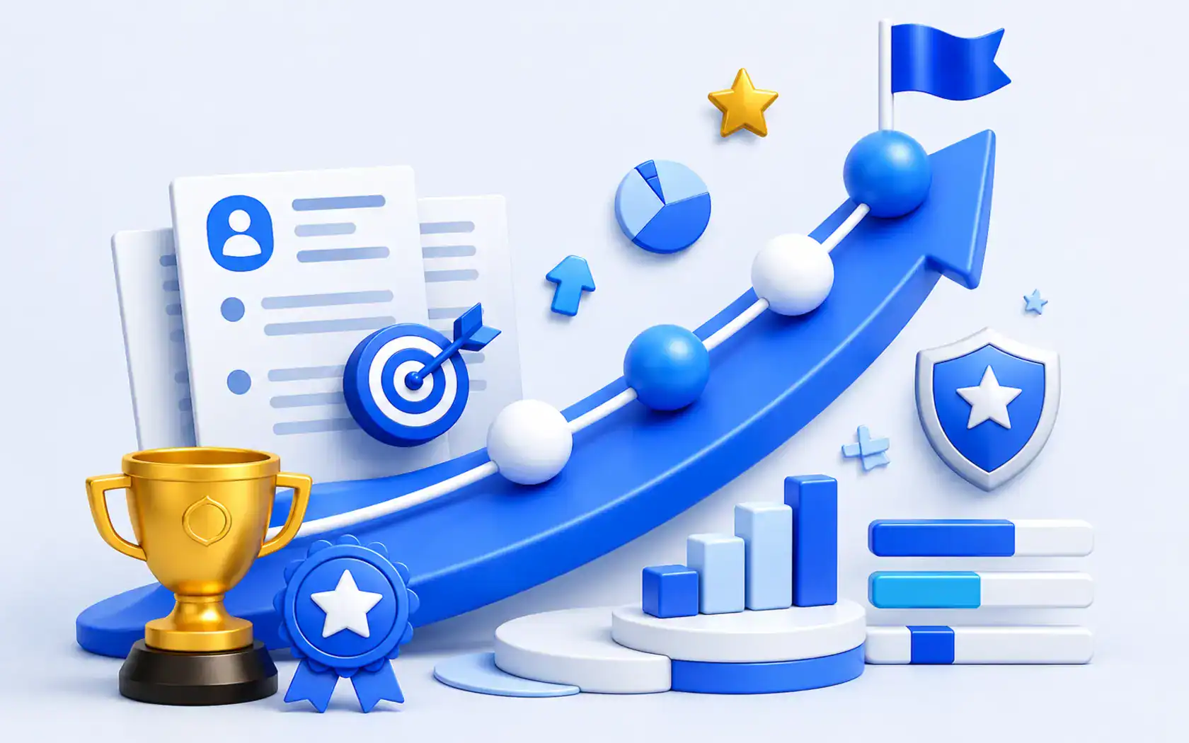 Career Development roadmap with professional growth milestones