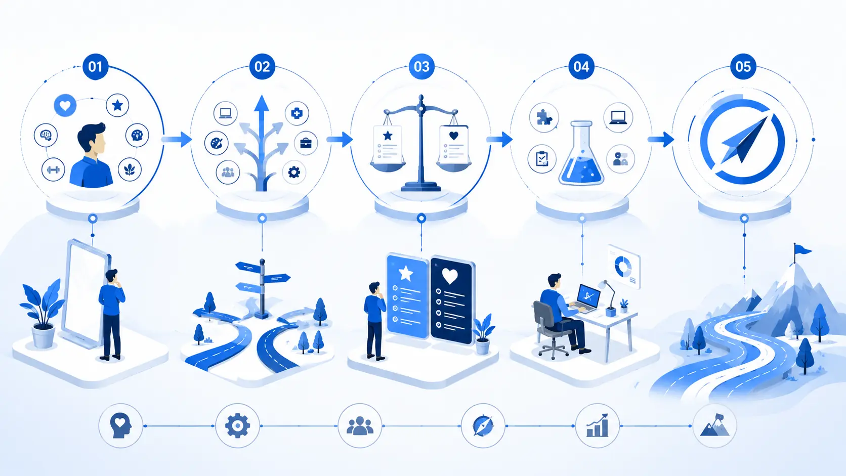 Career paths decision framework for comparing career options