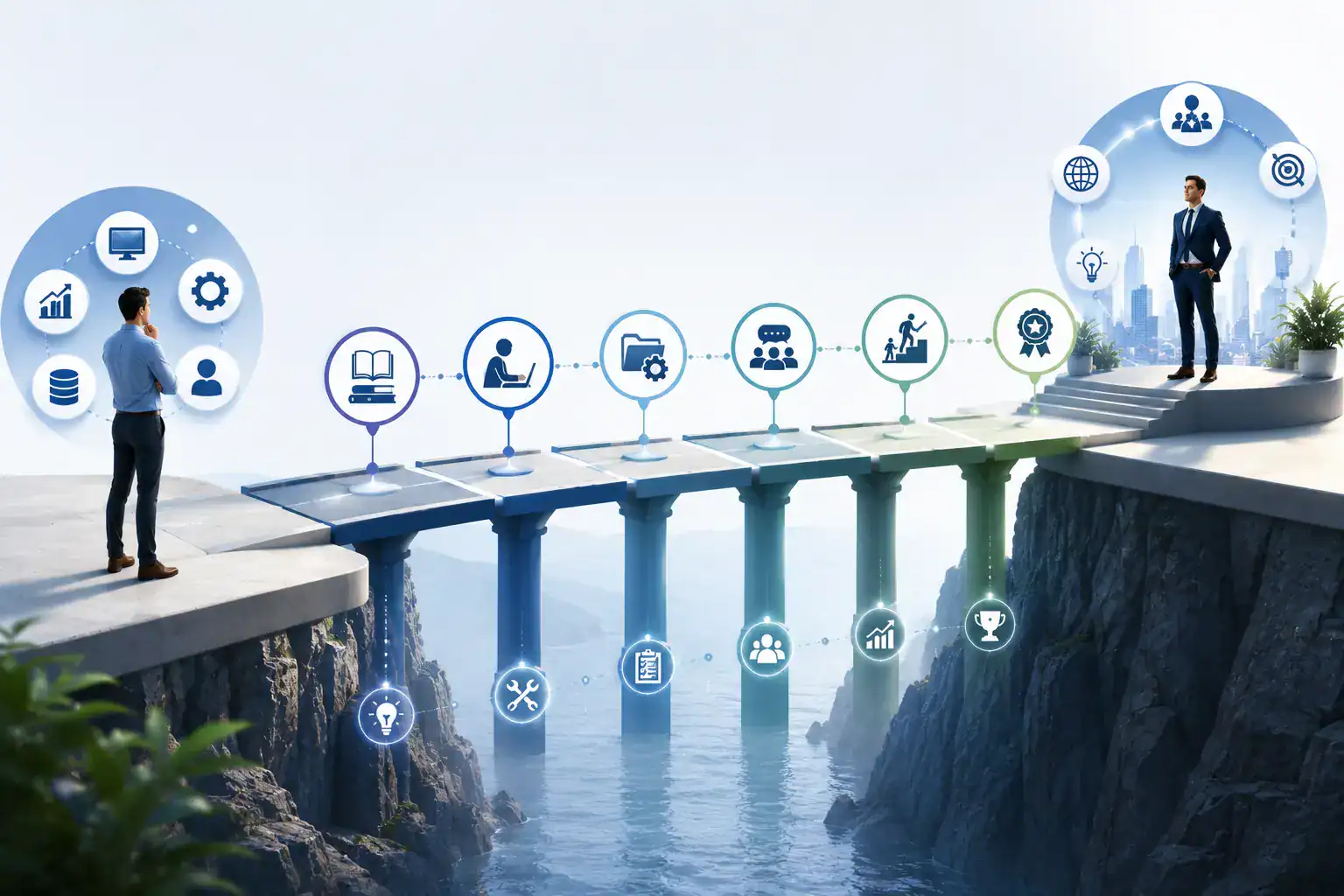 Career progression plan skills gap analysis connecting current skills with professional goals