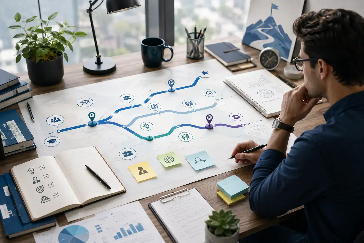 Flexible career roadmap showing adaptable professional development paths