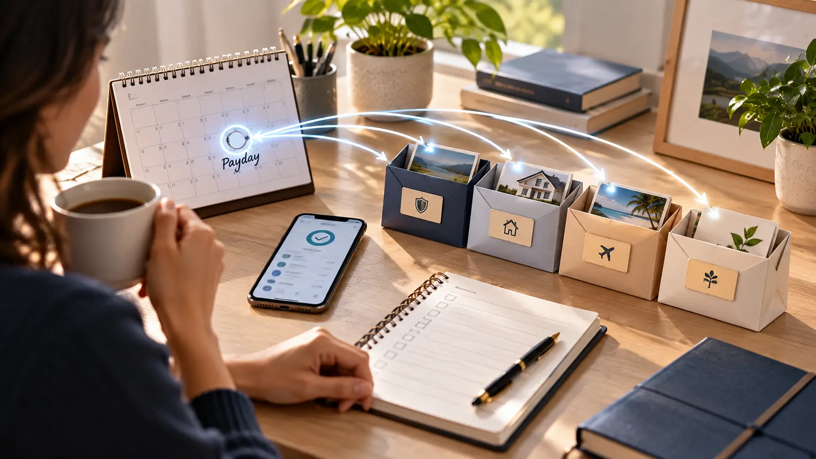 Automatic saving as a financial habit tied to everyday money routines